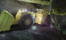 A Cat loader operating under RCT's Controlmaster Guidance system at a Barrick mine in Nevada, US.