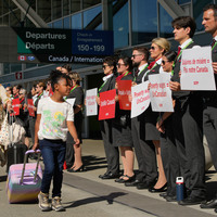 CANADA-VANCOUVER-FLIGHT ATTENDANTS-PROTEST