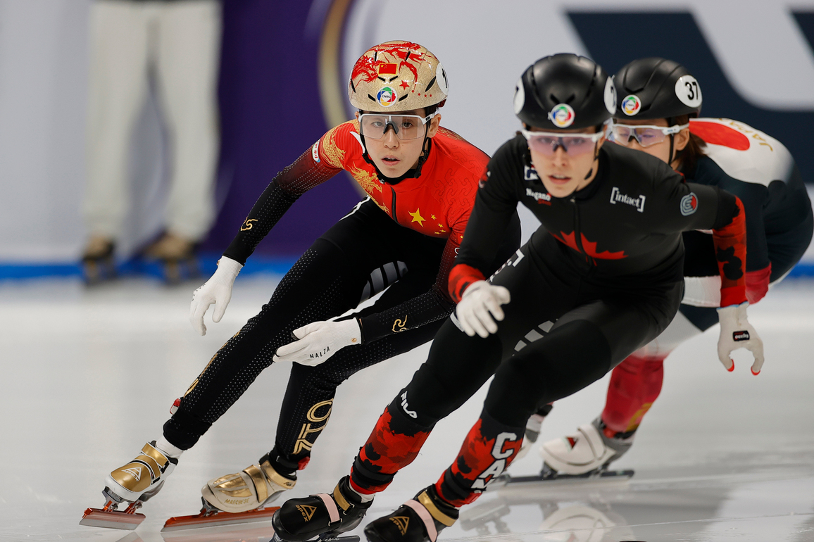 (SP)CHINA-BEIJING-SHORT TRACK SPEED SKATING-WOMEN'S 3000M RELAY-QUARTERFINAL (CN)