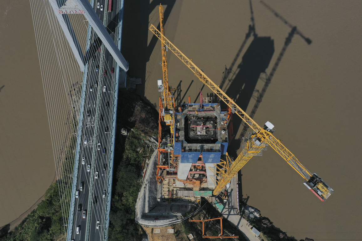 CHINA-ZHEJIANG-ZHOUSHAN-TAOYAOMEN-BRIDGE-MAIN TOWER-CLOSE (CN)