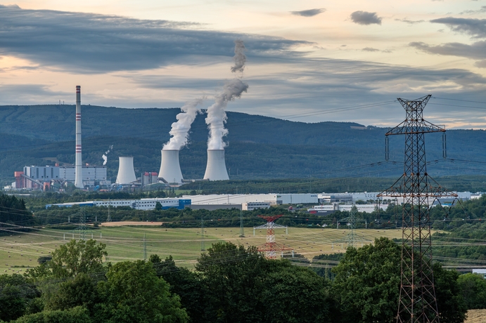 View of the Prunéřov coal-fired power station