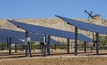 A solar array as part of a microgrid at Caterpillar's Tucson proving ground