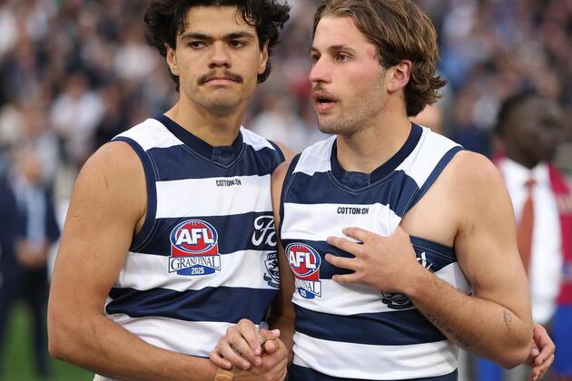 Wickham AFL star Lawson Humphries one of Geelongs best on ground in grand final against Brisbane