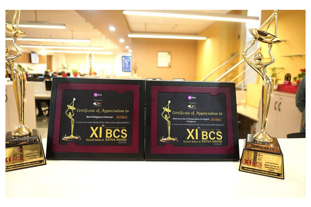 Sanskar TV wins Best Religious Channel at BCS Ratna Awards 2025