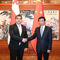 CHINA-BEIJING-WANG HUNING-GEORGIAN PARLIAMENT SPEAKER-MEETING (CN)