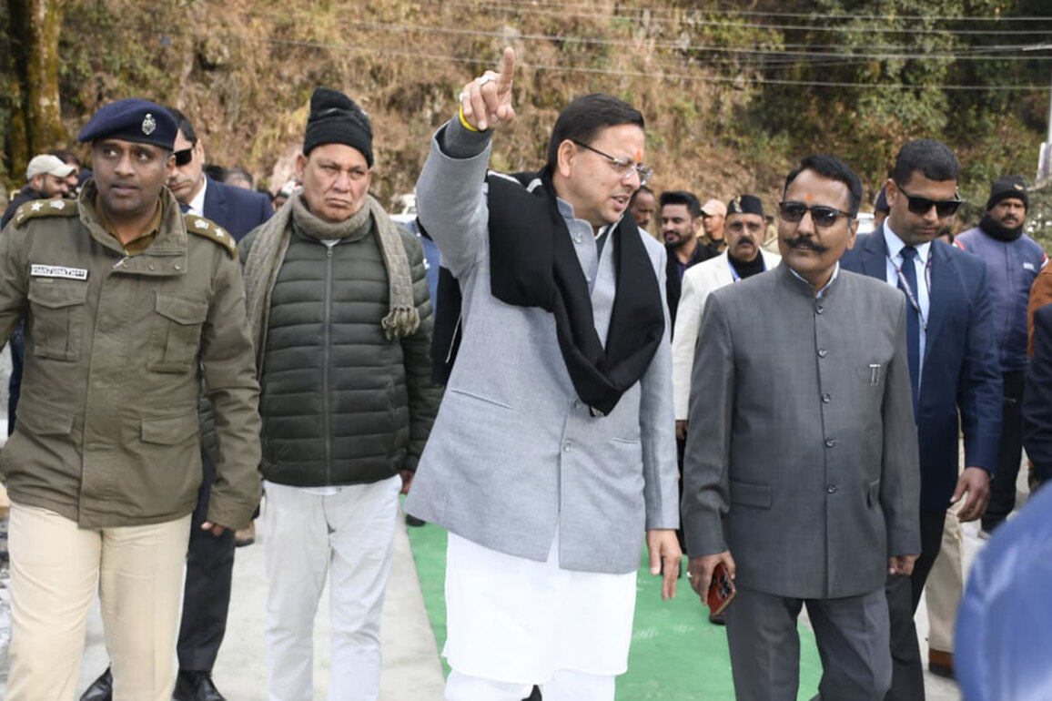 Uttarakhand: CM Dhami inspects Dunikhal-Ratighat road construction work