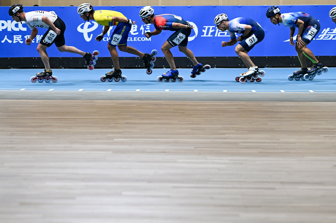 (SP)CHINA-CHENGDU-THE WORLD GAMES 2025-INLINE SPEED SKATING TRACK-MEN'S ELIMINATION RACE 10000M (CN)