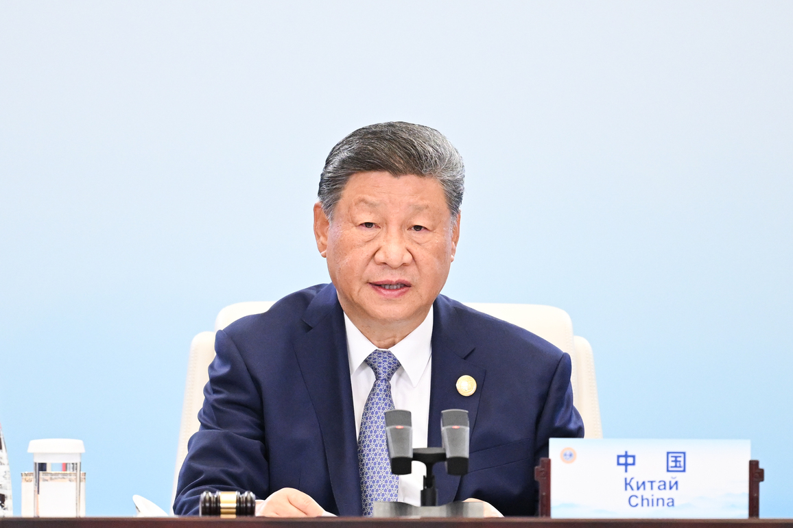 (SCO Tianjin Summit) CHINA-TIANJIN-XI JINPING-SCO-COUNCIL OF HEADS OF STATE-25TH MEETING (CN)
