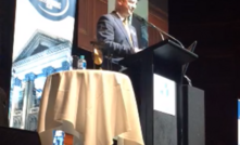 Calderon addressing the Melbourne Mining Club.