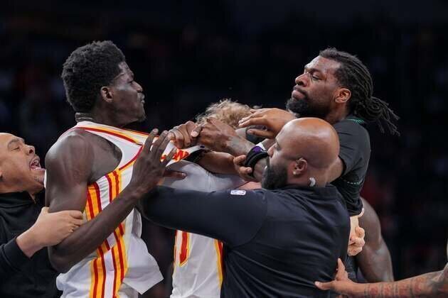 NBA fines Hawks' Mouhamed Gueye, Wolves' Naz Reid $35K for altercation
