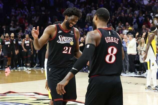 Breakout games by Joel Embiid, Paul George leads 76ers past Pacers