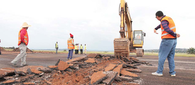 ection of the ntebbe irport old runway that is being rehabilitated hotos by ajarah alwadda