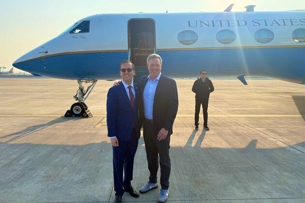 US Ambassador Sergio Gor welcomes Army Secretary Daniel Driscoll to India