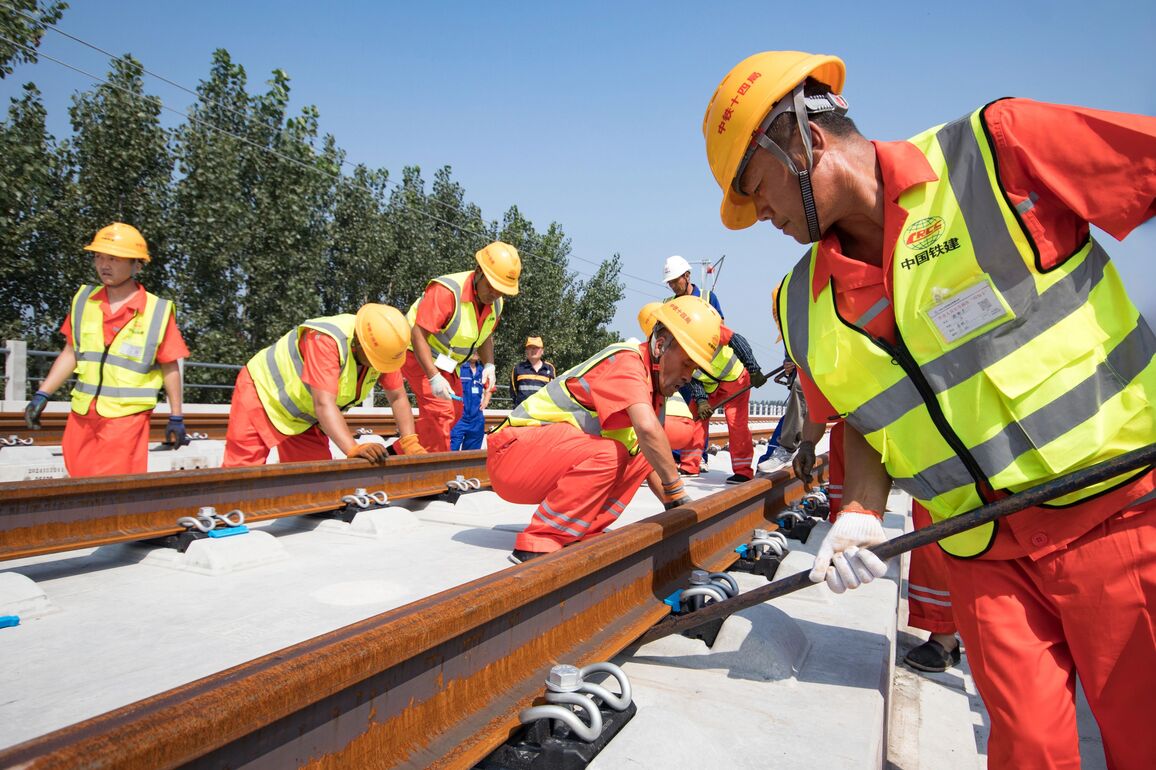 #CHINA-HEBEI-XIONG'AN-SHANGQIU HIGH-SPEED RAILWAY-CONSTRUCTION (CN)