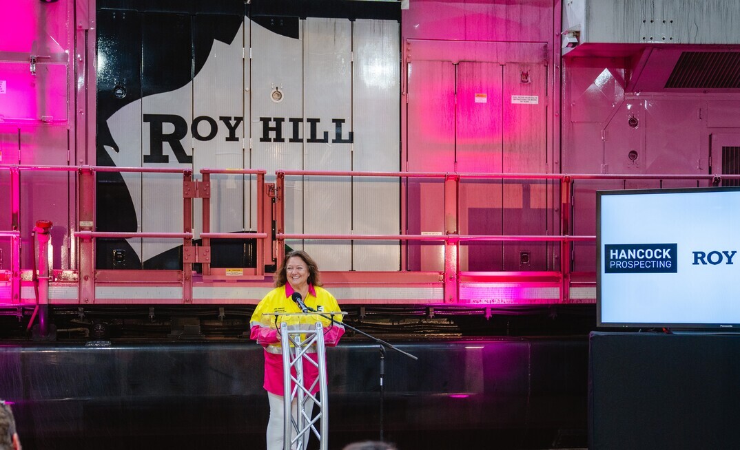 Gina Rinehart at Roy Hill.