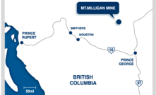  Mount Milligan is in central British Columbia, east of Prince Rupert.