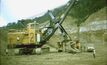 A mine shovel at Panguna in the 1970s.