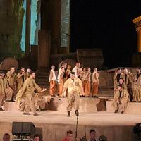 Mideast in Pictures: Baalbeck International Festival returns in Lebanon with art, hope