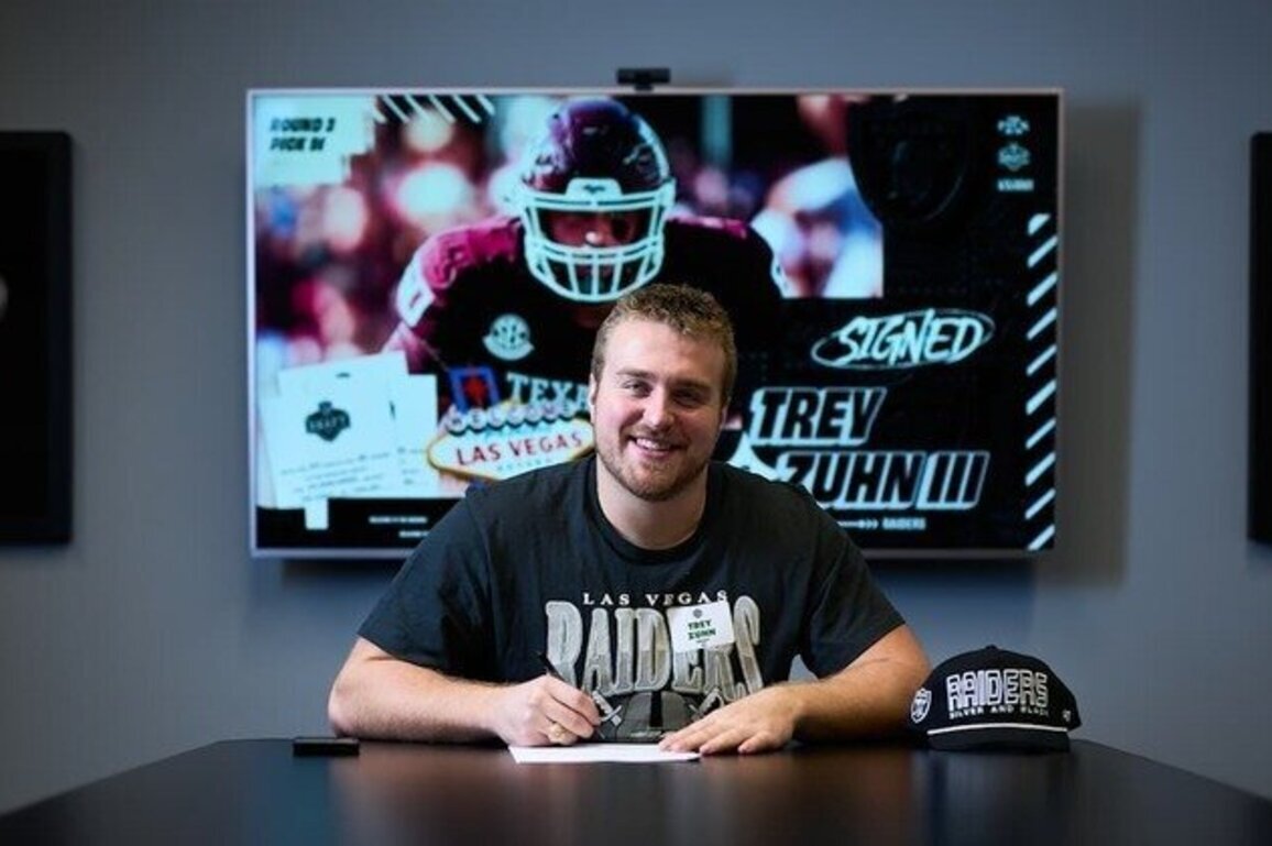 Raiders sign third-round pick G Trey Zuhn III
