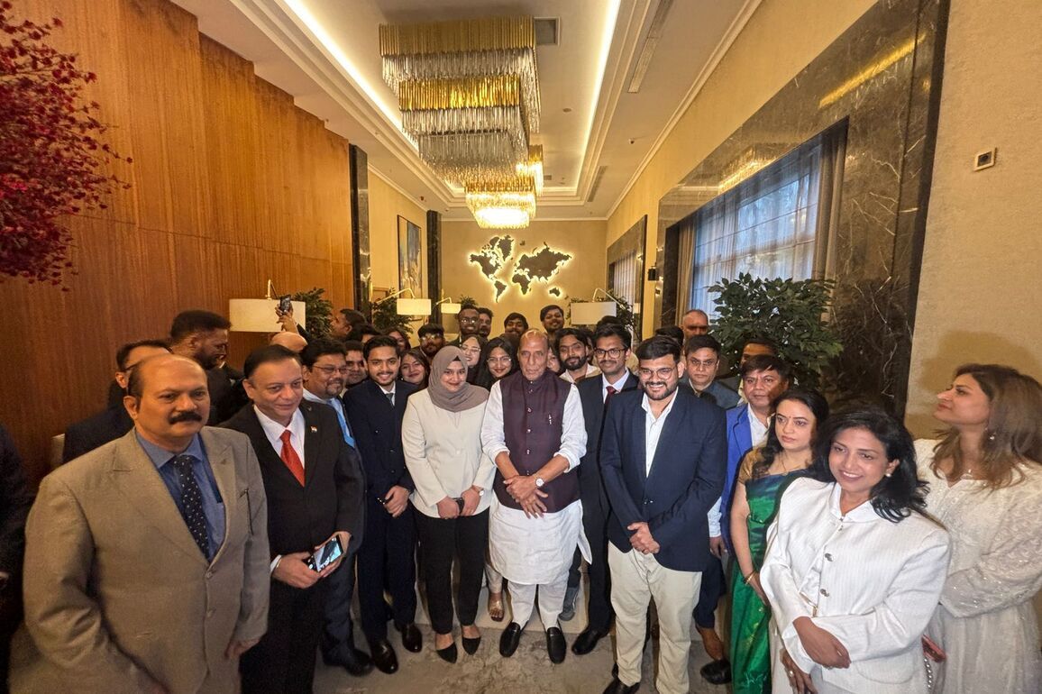 Rajnath Singh receives warm welcome from Indian diaspora in Bishkek ahead of SCO Defence Ministers' Meeting