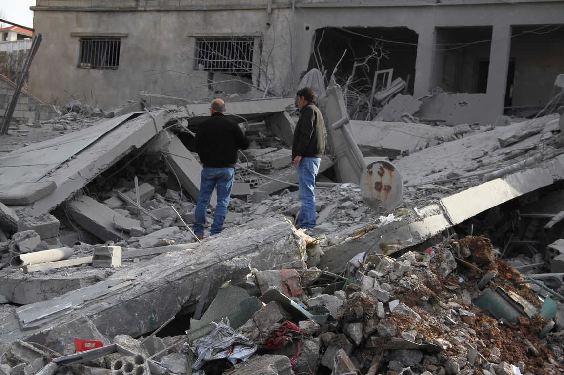 LEBANON-AL-MANARA-ISRAELI AIRSTRIKE-AFTERMATH