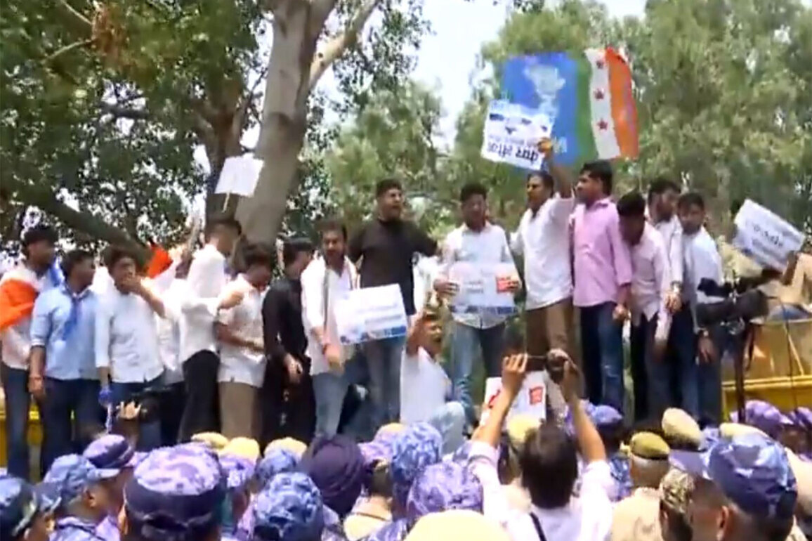NSUI stages protests after NEET exam cancelled due to paper-leak allegations