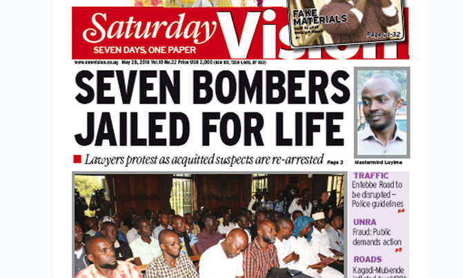 In Saturday Vision: Following Kampala bomb case and more In Saturday Vision: Following Kampala bomb case and more
