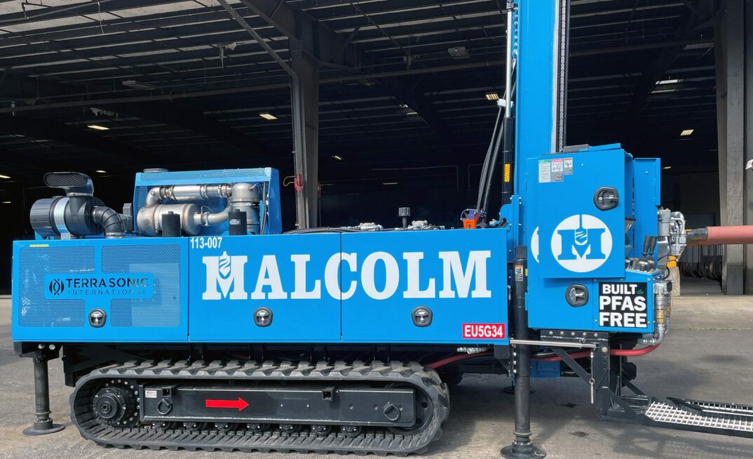 The latest geotechnical sonic rig from Malcolm Drilling has been built without the use of per- and polyfluoroalkyl substances, which are known to resist natural breakdown, persisting in the environment
