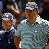 Nick Faldo returns home following open-heart surgery