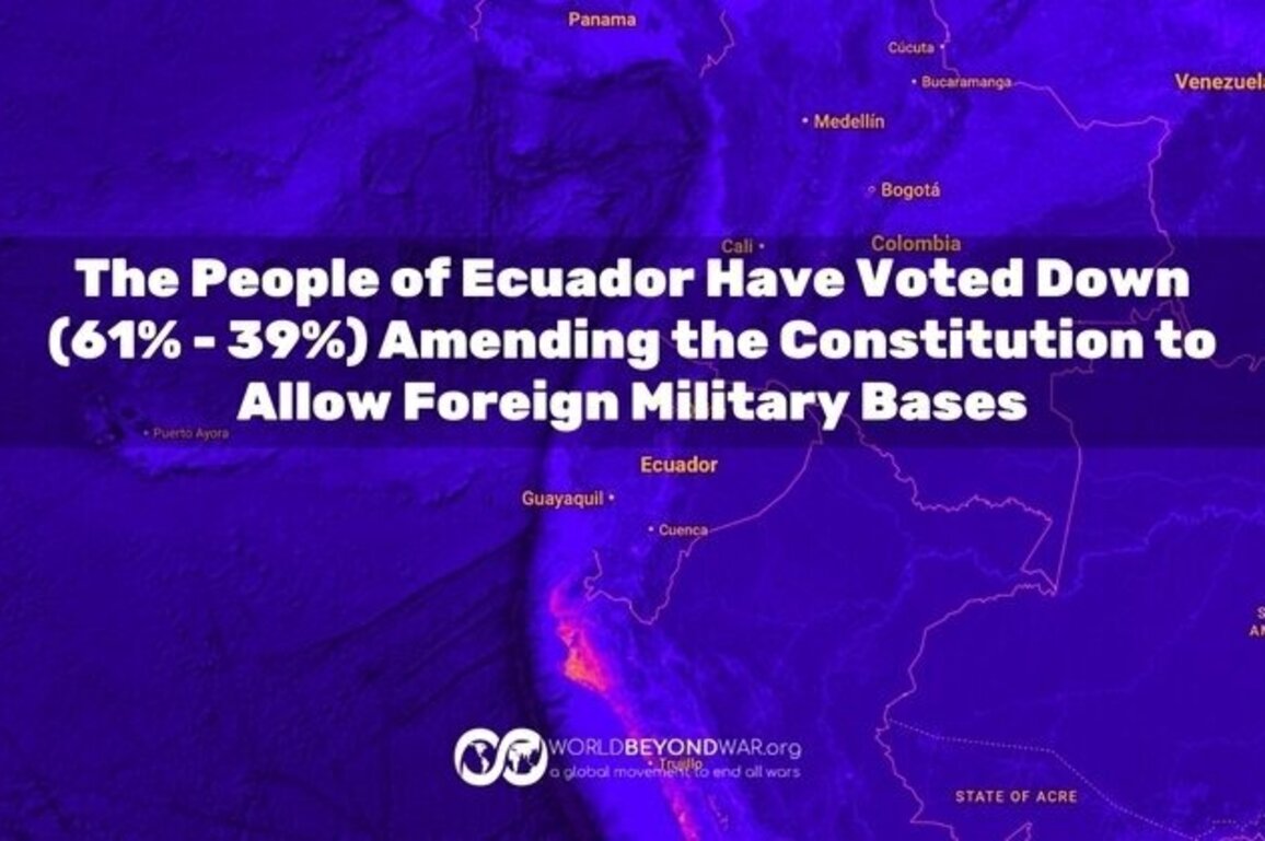 Ecuador Rejects Foreign Military Bases