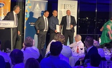  The Mincor team accepting the 2020 AMEC Prospector of the Year Award
