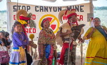 ­­A Havasupai Tribe gathering in 2017 to halt mining in and around the Grand Canyon. Photo: The Grand Canyon Trust 