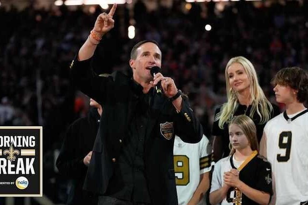 Morning Break: Drew Brees joins broadcast for SaintsFalcons matchup
