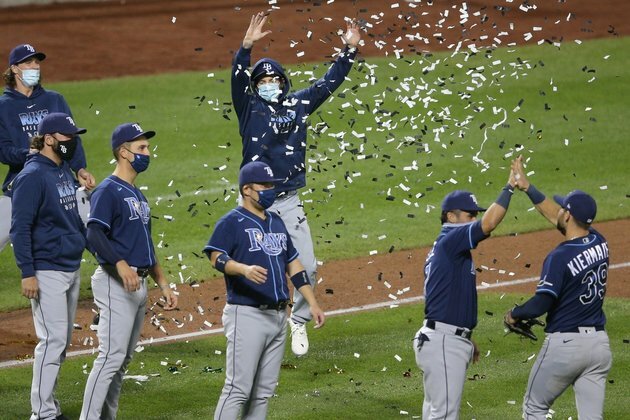 MLB roundup: Rays capture first division title since 2010