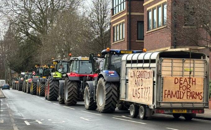 More than 85 tractors descended on Beverley in East Yorkshire to protest at family farm tax