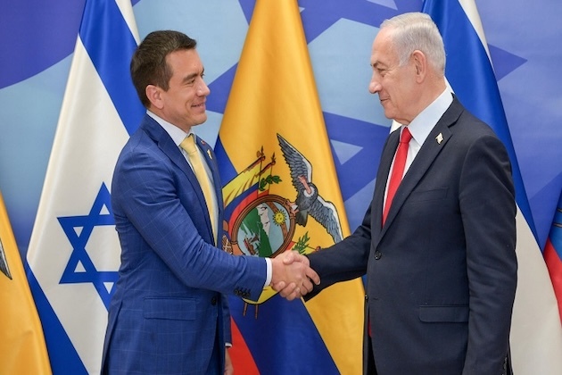 Israeli PM meets with Ecuadorian president on eve of Gaza escalation