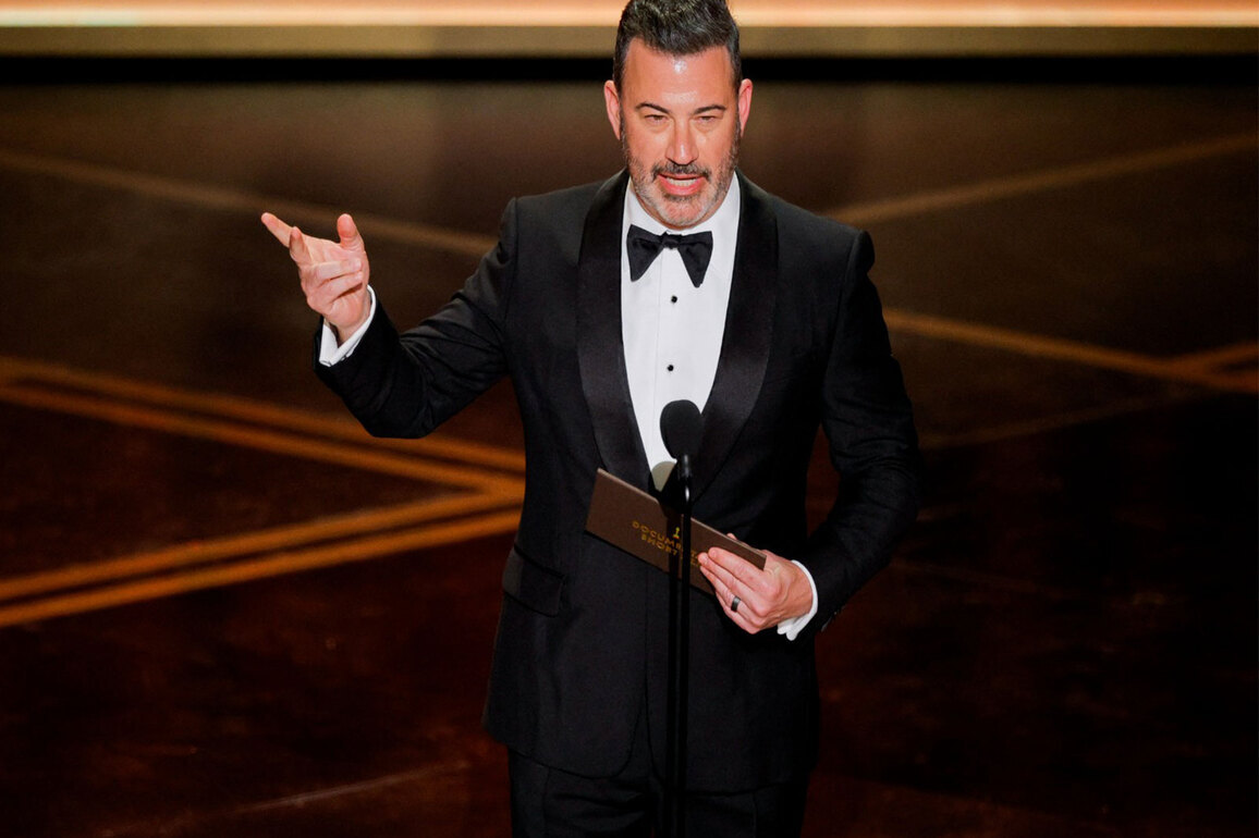 Jimmy Kimmel takes aim at CBS during Oscars over free speech, jokes Trump will be "mad" Melania isn't nominated