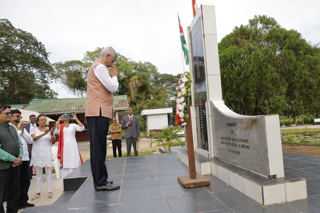 EAM pays tribute at 'Monument for the Fallen Heroes' in Suriname's Marinburg, recalls Girmitya struggle