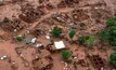 Distrito de Bento Rodrigues, em Minas Gerais, em 6 de novembro de 2015, após o rompimento de barragem de rejeitos da mineradora Samarco.