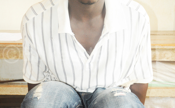 Jjemba eyakwatiddwa ng'ali ku Poliisi. EKIF: ERIA LUYIMBAZI Jjemba eyakwatiddwa ng'ali ku Poliisi. EKIF: ERIA LUYIMBAZI
