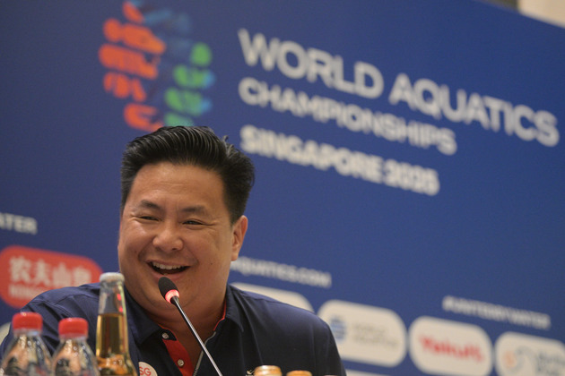(SP)SINGAPORE-SWIMMING-WORLD AQUATICS CHAMPIONSHIPS-PRESS CONFERENCE