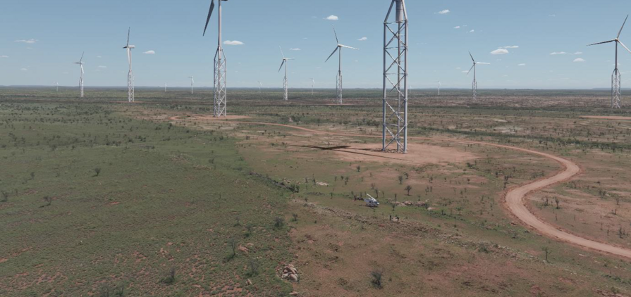 Fortescue's East Pilbara Generation Hub wind farm concept image