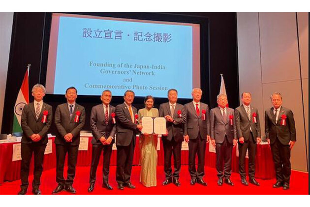 Japanese 9 prefecture's governors declared to accelerate friendship and mutual exchange between Indian states