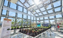 A hi-tech glass house with clear solar panels has officially opened in Perth. Picture courtesy ClearVue.