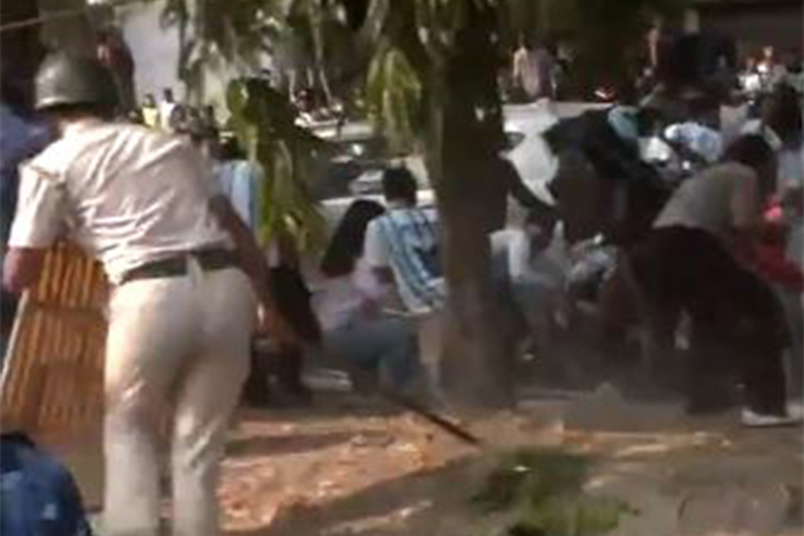 Police use mild force to disperse crowd outside Messi's Kolkata hotel after star leaves city