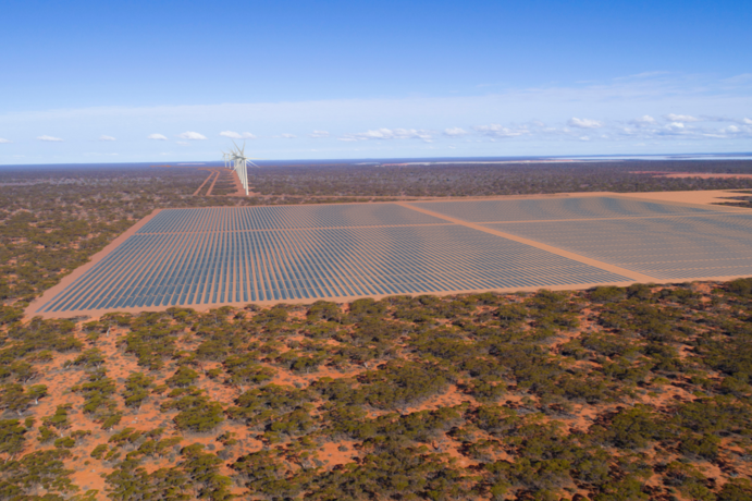 Conceptual image of the proposed solar farm.