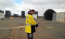 Granny Smith mine manager Ian Suckling opens the gas power station.