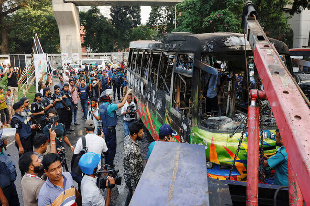 2 dead, several trapped as bus plunges into Padma River