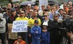  The gold sector staged a protest in Perth against the proposed royalty rise 