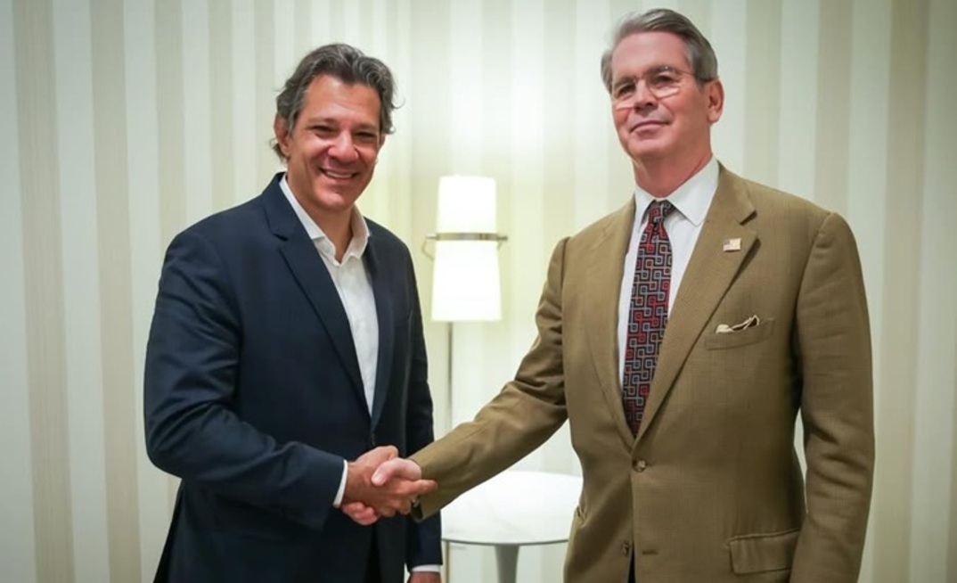 Fernando Haddad e secretário do Tesouro dos EUA, Scott Bessent